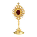 Reliquiario dorato con pietre H 20 cm
