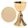 Calice con patena dorato H 18,5 cm