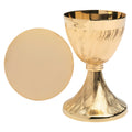 Calice con patena dorato H 17 cm
