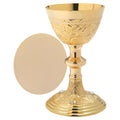 Calice con patena dorato H 22 cm