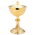 Pisside con pietre dorato H 25 cm