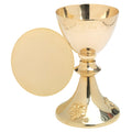 Calice con patena dorato H 20 cm