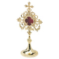 Reliquiario dorato H 34 cm