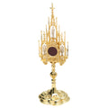 Reliquiario gotico dorato H 40 cm