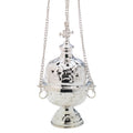 Turibolo placcato argento con croce H 18 cm