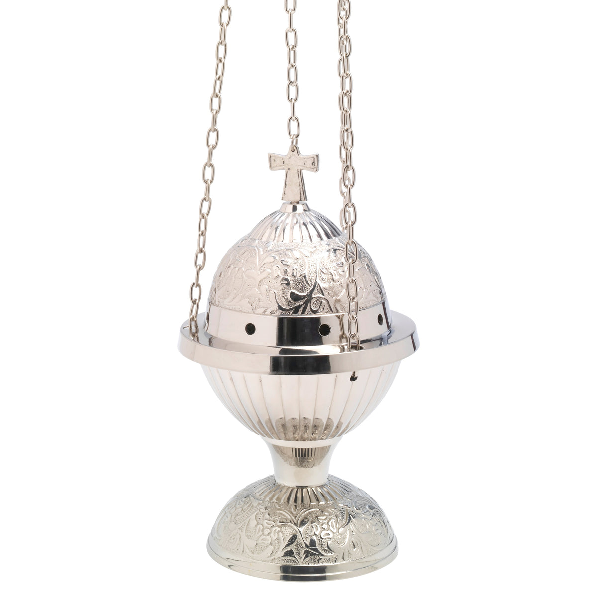 Turibolo placcato nickel H 24 cm