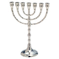 Menora placcato nickel H 25 cm