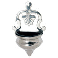 Aquasantiera placcato nickel H 17 cm