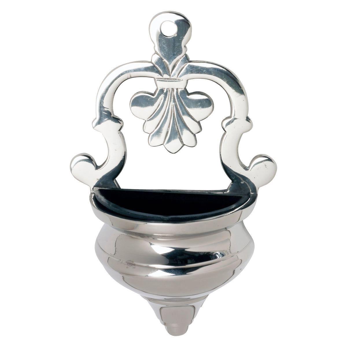 Aquasantiera placcato nickel H 17 cm