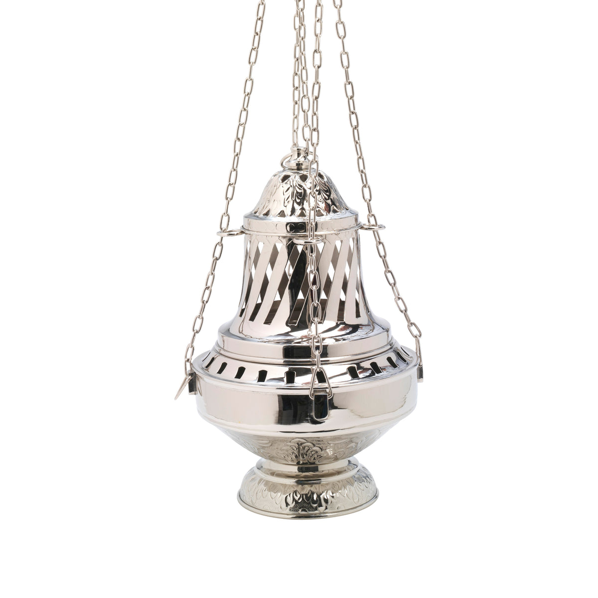 Turibolo XXL placcato nickel H 33 cm D 21 cm