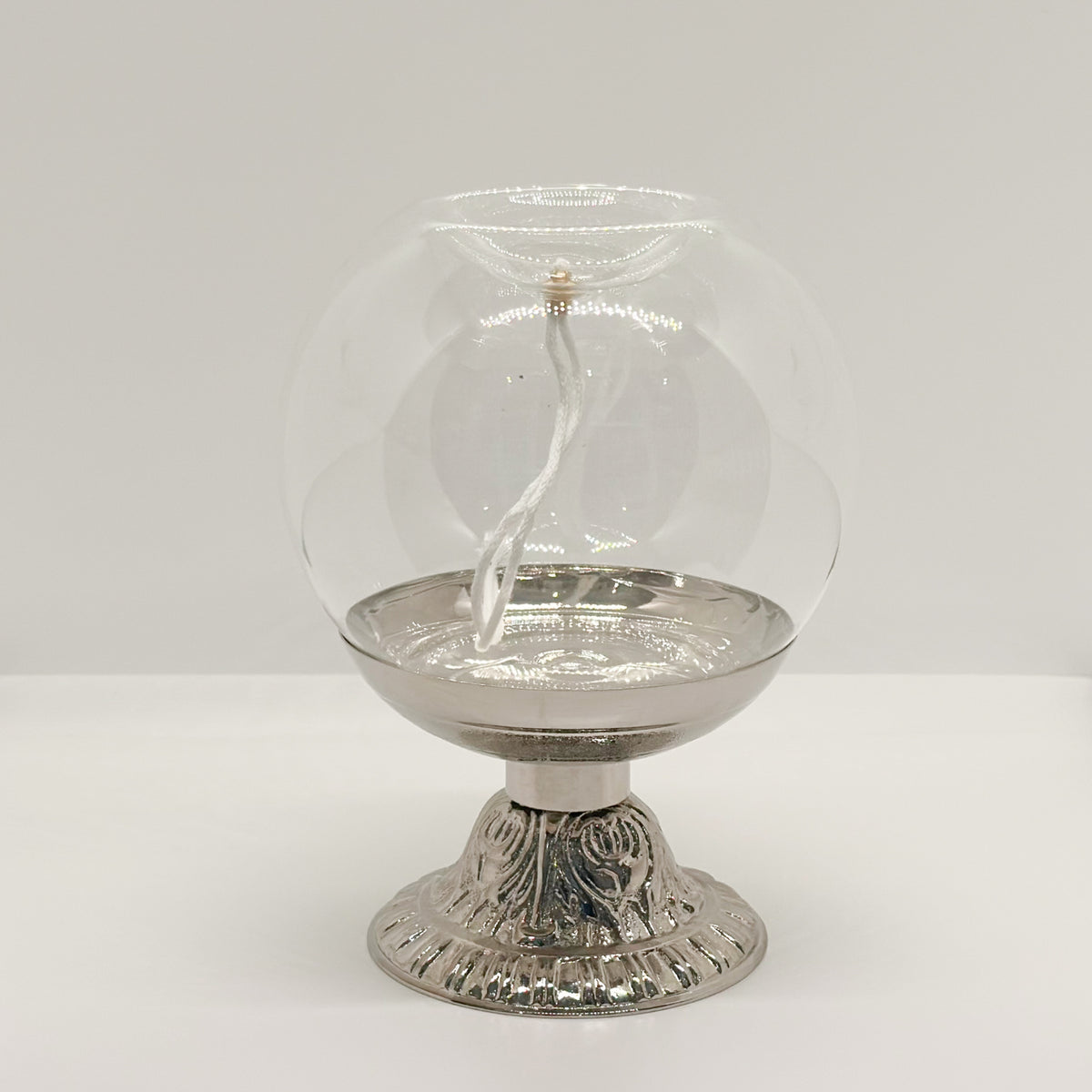 Sfera Bianca Con Base 16x21 cm