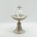 Lampada Trasparente Base Nichelata 14x21 cm