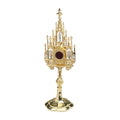 Reliquiario gotico dorato H 57 cm