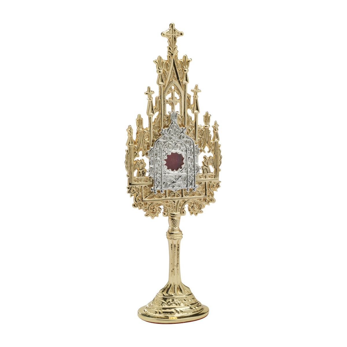 Reliquiario dorato H 22,5 cm