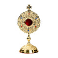 Reliquiario dorato H 15 cm
