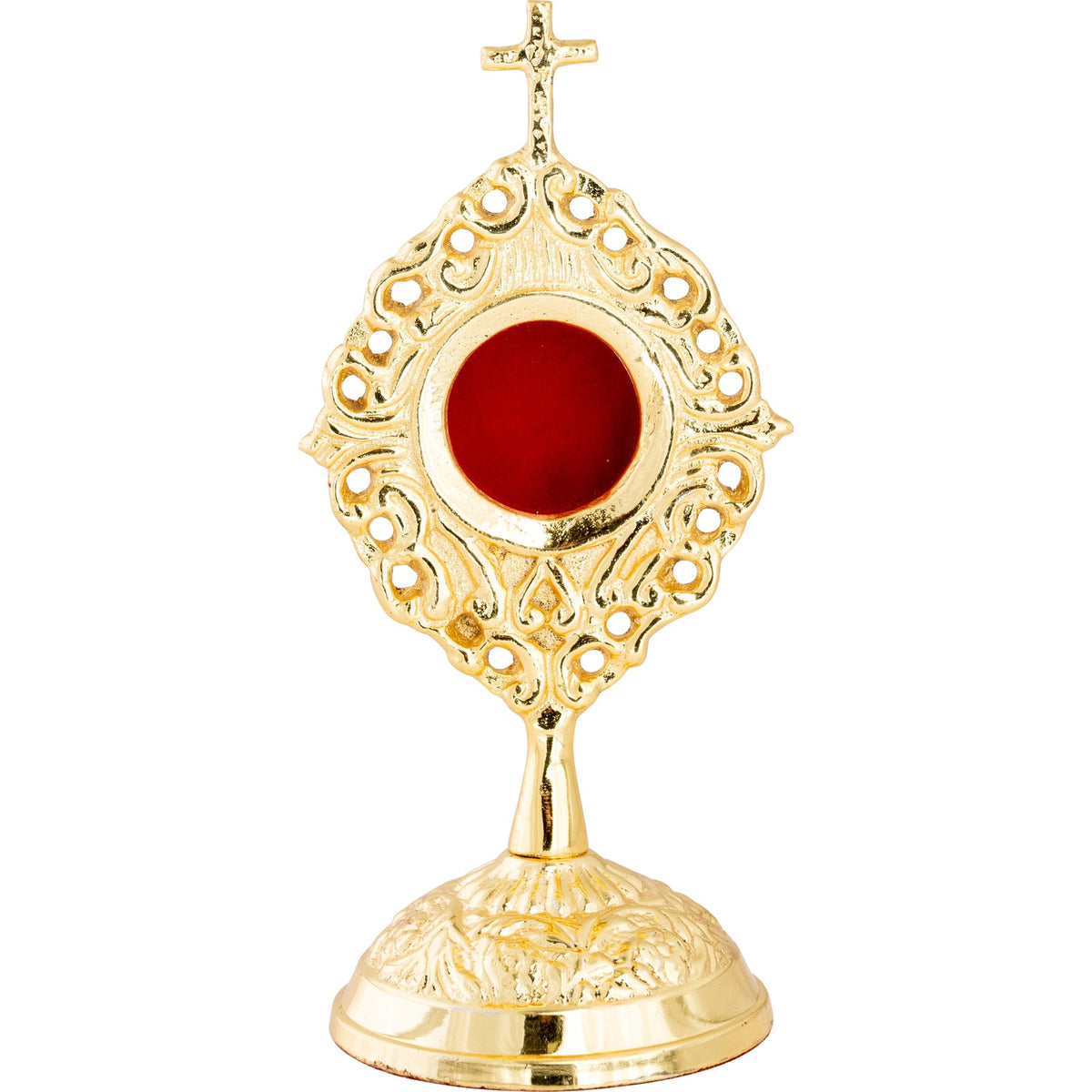 Reliquiario dorato H 14 cm