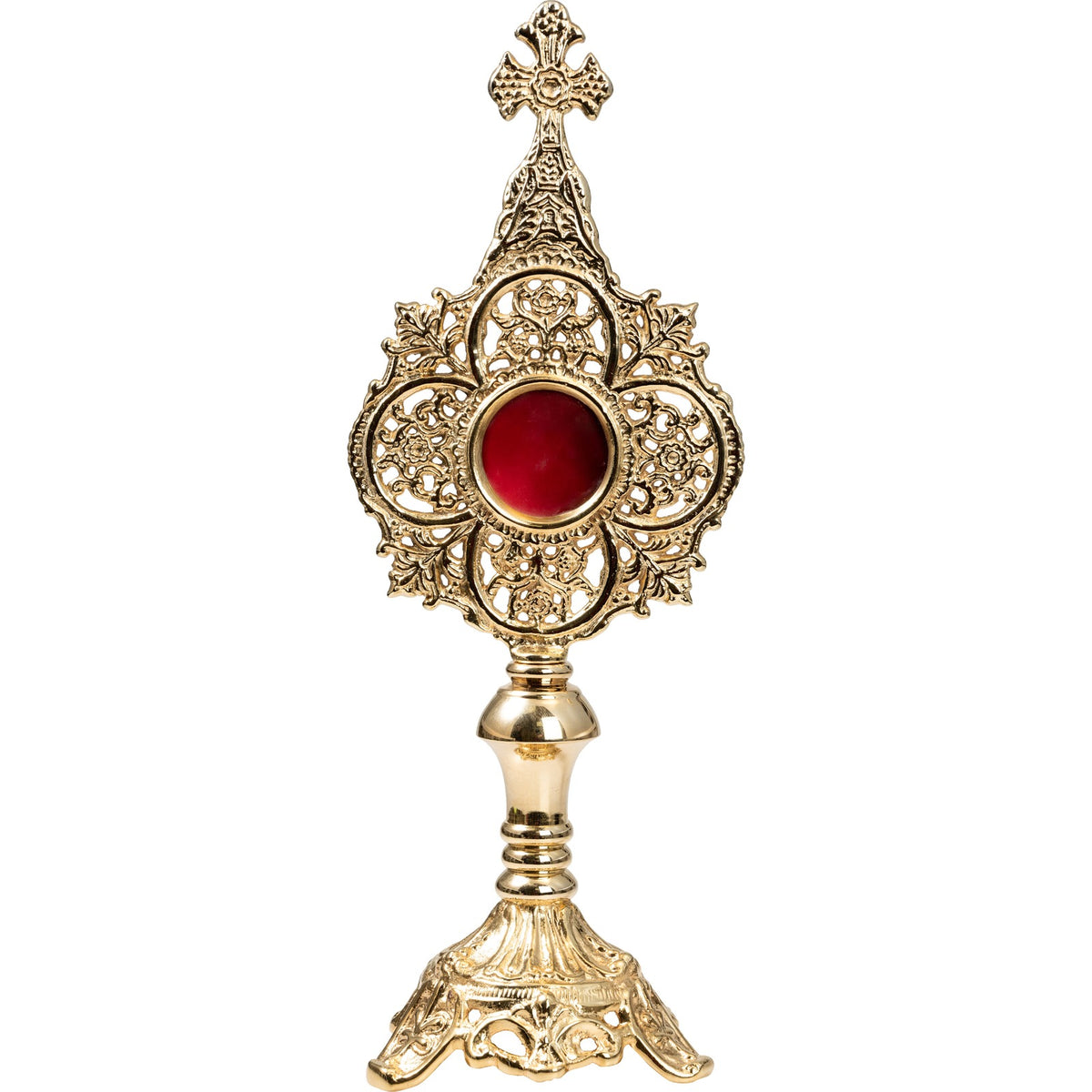 Reliquiario dorato H 34 cm