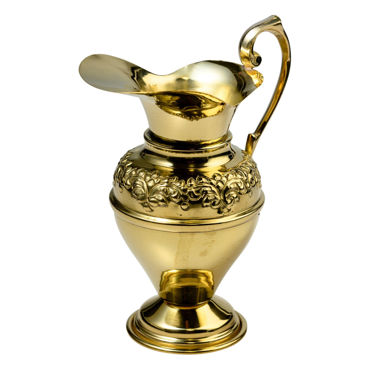 Caraffa per l'acqua in ottone lucido H 16 cm