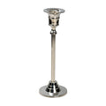 Portacandela placcato nickel H 20 cm