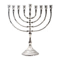 Chanukah 9 bracci placcato nickel H 32 cm