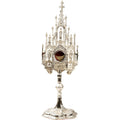 Ostensorio argentato H 40 cm