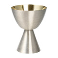 Calice placcato nickel, dorato H 15 cm