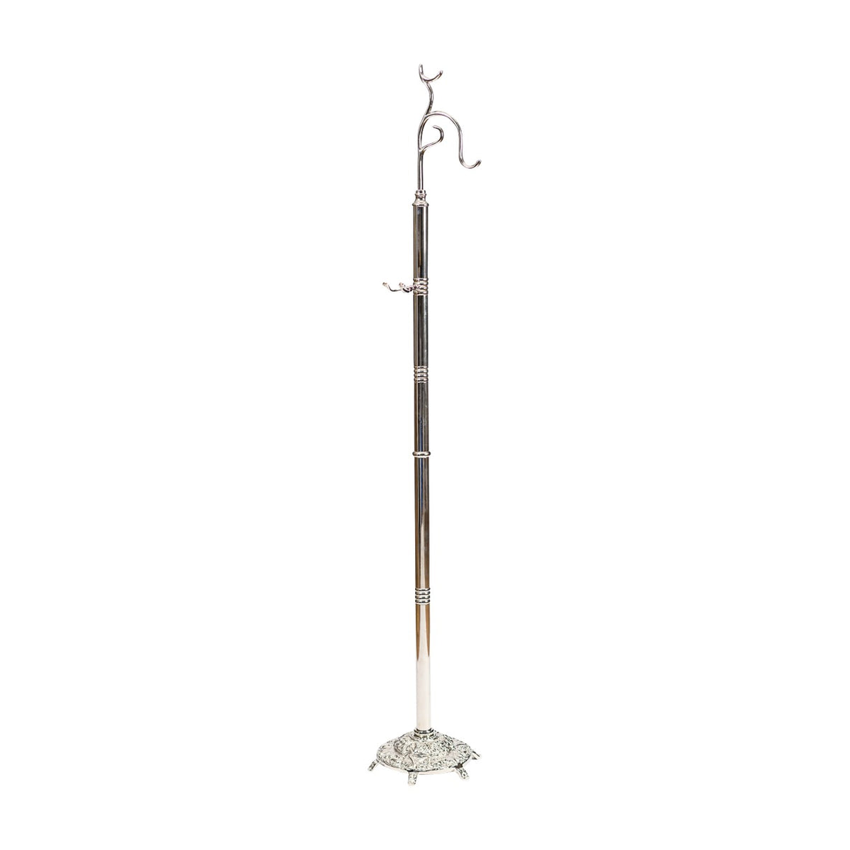Porta turiboli placcato nickel H 147 cm