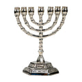 Menorah placcato nickel H 13 cm