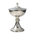 Pisside placcato nickel, dorato dell´interno H 23 cm