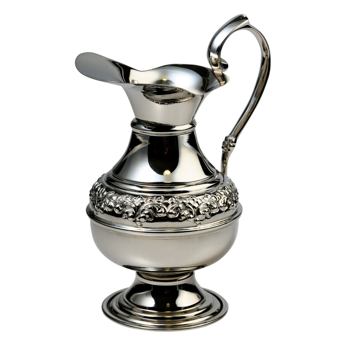 Caraffa per l'acqua nichelata lucida H 19 cm