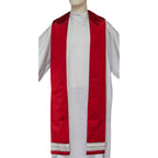 Casulla Solemne de Shantung con Piedras Preciosas y Perlas
