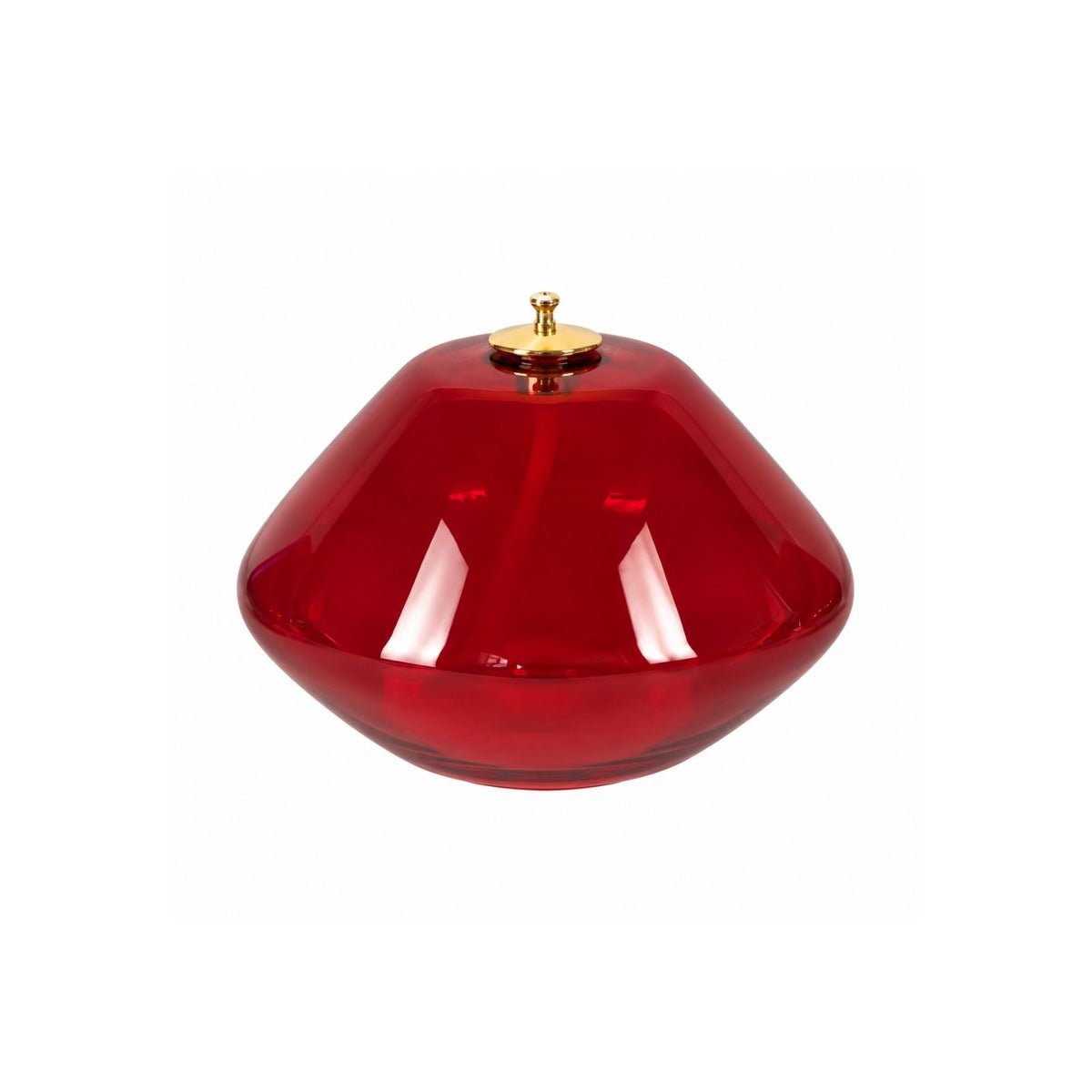 Stained Glass Oil Lamp 14x10 cm - Red