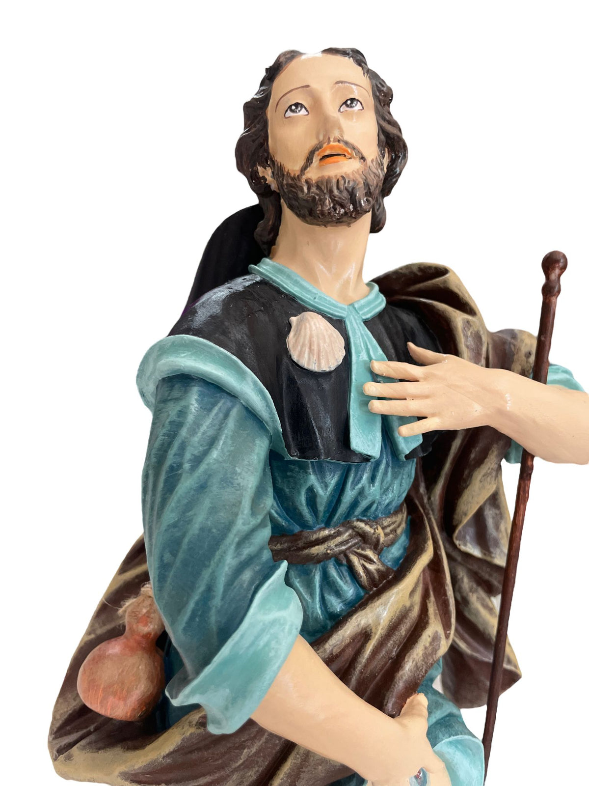 Statua San Rocco - 40cm - dipinta a mano