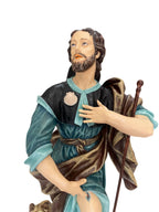 Statua San Rocco - 40cm - dipinta a mano