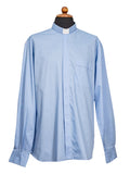 Light blue long-sleeve clergy shirt