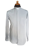 Long-sleeve gray clergy shirt