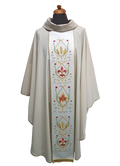 Chasuble en mélange de laine lurex avec étole
