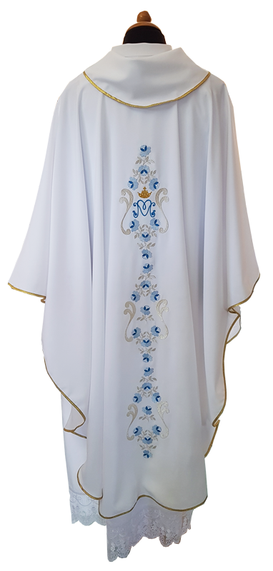 Casula mariana ricamo davanti e dietro
