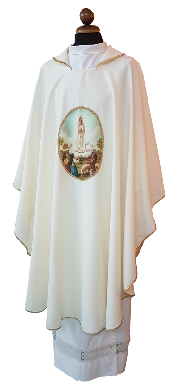 Casula mariana con stampa madonna di fatima