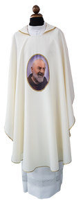 Casula con stampa di padre pio