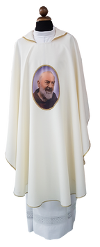 Casula con stampa di padre pio