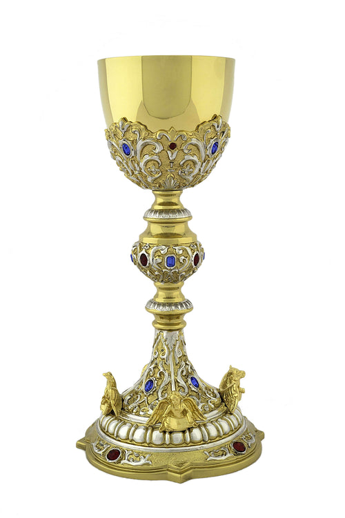 Calice Ottone e Argento Cesellato 4 Evangelisti - Lux Dei - Vendita Articoli Religiosi