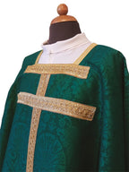 Casula damascata con agramani davanti e dietro - luxdei.it