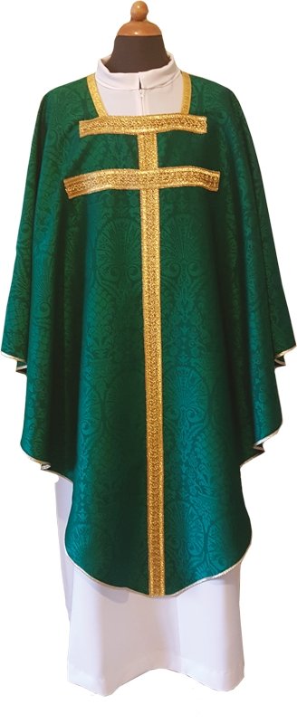 Casula damascata con agramani davanti e dietro - luxdei.it
