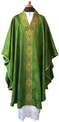 Casula damascata con particolare scollatura - luxdei.it