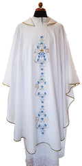 Casula mariana ricamo davanti e dietro - luxdei.it