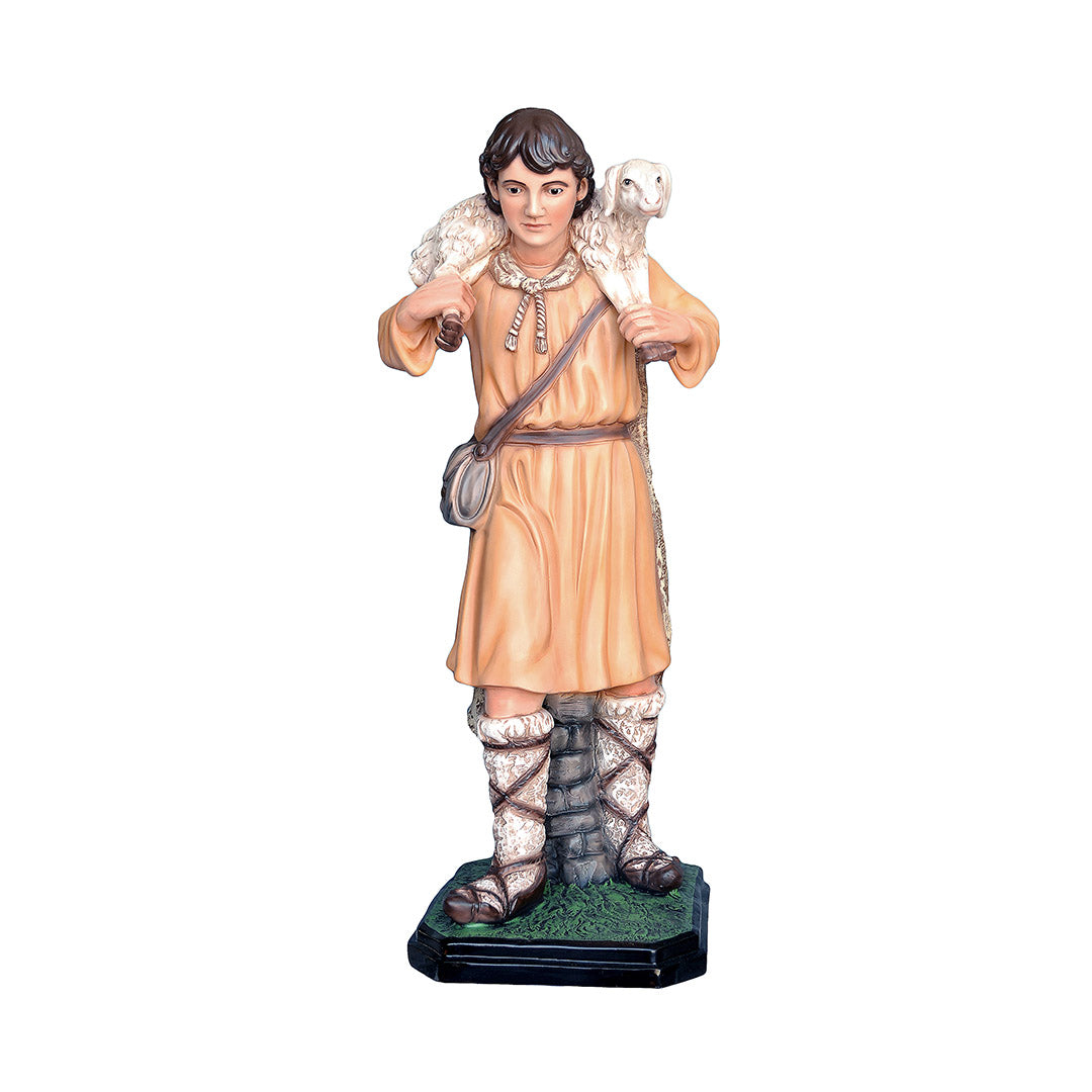 Shepherd with Lamb Statue - 100cm