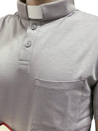 Polo Clergyman Sacerdote Cotone 100% - Grigio Chiaro - luxdei.it
