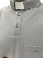 Polo Clergyman Sacerdote Cotone Piquet - Grigio Chiaro - luxdei.it