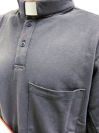 Polo Clergyman Sacerdote Cotone Piquet - Grigio Scuro - luxdei.it